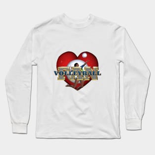 I Heart Volleyball Long Sleeve T-Shirt